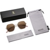 image:imageSOJOS Retro Hexagon Square Polarized Sunglasses for Women Men Vintage Hexagonal Polygon Shades SJ1101SilverBrown