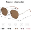 image:imageSOJOS Retro Hexagon Square Polarized Sunglasses for Women Men Vintage Hexagonal Polygon Shades SJ1101SilverBrown
