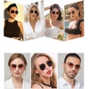 image:imageSOJOS Retro Hexagon Square Polarized Sunglasses for Women Men Vintage Hexagonal Polygon Shades SJ1101SilverBrown Grading