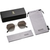 image:imageSOJOS Retro Hexagon Square Polarized Sunglasses for Women Men Vintage Hexagonal Polygon Shades SJ1101SilverBrown Grading