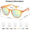 image:imageSOJOS Retro Kids Square Polarized Sunglasses for Girls Boys Age 310 UV400 Protection De Sol Gafas SK5616OrangeMirrored Yellow Lens