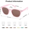 image:imageSOJOS Retro Kids Square Polarized Sunglasses for Girls Boys Age 310 UV400 Protection De Sol Gafas SK5616PinkLight Brown Lens