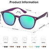 image:imageSOJOS Retro Kids Square Polarized Sunglasses for Girls Boys Age 310 UV400 Protection De Sol Gafas SK5616PurpleMirrored Green Lens