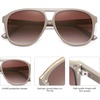 image:imageSOJOS Retro Large Aviator Sunglasses for Women Men Classic UV400 Oversized Aviators SJ2315KhakiGradient Brown