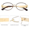 image:imageSOJOS Retro Oval Blue Light Blocking Glasses for WomenTrendy Blue Light Computer Glasses Metal Frame Eyewear SJ5434BDemigold
