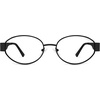 image:imageSOJOS Retro Oval Blue Light Blocking Glasses for WomenTrendy Blue Light Computer Glasses Metal Frame Eyewear SJ5434BMatt Black