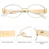 image:imageSOJOS Retro Oval Blue Light Blocking Glasses for WomenTrendy Blue Light Computer Glasses Metal Frame Eyewear SJ5434BShiny Gold