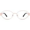 image:imageSOJOS Retro Oval Blue Light Blocking Glasses for WomenTrendy Blue Light Computer Glasses Metal Frame Eyewear SJ5434BShiny Rose Gold