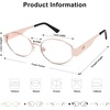 image:imageSOJOS Retro Oval Blue Light Blocking Glasses for WomenTrendy Blue Light Computer Glasses Metal Frame Eyewear SJ5434BShiny Rose Gold