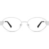 image:imageSOJOS Retro Oval Blue Light Blocking Glasses for WomenTrendy Blue Light Computer Glasses Metal Frame Eyewear SJ5434BShiny Silver