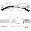 image:imageSOJOS Retro Oval Blue Light Blocking Glasses for WomenTrendy Blue Light Computer Glasses Metal Frame Eyewear SJ5434BShiny Silver
