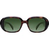 image:imageSOJOS Retro Oval Oversized Polarized Sunglasses for Women UV400 Designer Shades Lentes De Sol Para Mujer SJ2621AAmber Tortoise FrameGreen Lens