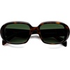 image:imageSOJOS Retro Oval Oversized Polarized Sunglasses for Women UV400 Designer Shades Lentes De Sol Para Mujer SJ2621AAmber Tortoise FrameGreen Lens