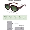 image:imageSOJOS Retro Oval Oversized Polarized Sunglasses for Women UV400 Designer Shades Lentes De Sol Para Mujer SJ2621AAmber Tortoise FrameGreen Lens