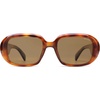 image:imageSOJOS Retro Oval Oversized Polarized Sunglasses for Women UV400 Designer Shades Lentes De Sol Para Mujer SJ2621AYellow Tortoise FrameBrown Lens