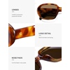 image:imageSOJOS Retro Oval Oversized Polarized Sunglasses for Women UV400 Designer Shades Lentes De Sol Para Mujer SJ2621AYellow Tortoise FrameBrown Lens