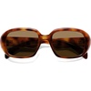 image:imageSOJOS Retro Oval Oversized Polarized Sunglasses for Women UV400 Designer Shades Lentes De Sol Para Mujer SJ2621AYellow Tortoise FrameBrown Lens