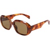 image:imageSOJOS Retro Oval Polarized Sunglasses for Women Men 90s Vintage UV400 Protection SJ2621 Yellow Tortoise FrameBrown Lens