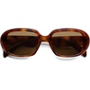 image:imageSOJOS Retro Oval Polarized Sunglasses for Women Men 90s Vintage UV400 Protection SJ2621 Yellow Tortoise FrameBrown Lens