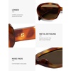 image:imageSOJOS Retro Oval Polarized Sunglasses for Women Men 90s Vintage UV400 Protection SJ2621 Yellow Tortoise FrameBrown Lens