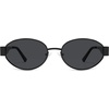 image:imageSOJOS Retro Oval Sunglasses for Women Trendy Classic Shades UV400 Protection SJ1256Matte BlackGrey Lens