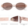 image:imageSOJOS Retro Oval Sunglasses for Women Trendy Classic Shades UV400 Protection SJ1256Rose GoldPink Lens