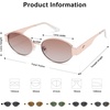 image:imageSOJOS Retro Oval Sunglasses for Women Trendy Classic Shades UV400 Protection SJ1256Rose GoldPink Lens