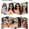 image:imageSOJOS Retro Oval Sunglasses for Women Trendy Classic Shades UV400 Protection SJ1256Shiny GoldBrown Lens