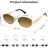 image:imageSOJOS Retro Oval Sunglasses for Women Trendy Classic Shades UV400 Protection SJ1256Shiny GoldGradient Brown