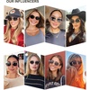 image:imageSOJOS Retro Oval Sunglasses for Women Trendy Classic Shades UV400 Protection SJ1256Shiny GoldGradient Brown