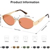 image:imageSOJOS Retro Oval Sunglasses for Women Trendy Classic Shades UV400 Protection SJ1256Shiny GoldOrange Lens