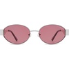 image:imageSOJOS Retro Oval Sunglasses for Women Trendy Classic Shades UV400 Protection SJ1256SilverPurple Lens