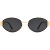 image:imageSOJOS Retro Oval Sunglasses for Women Trendy Classic Shades UV400 Protection SJ1256TortoisegoldGrey Lens