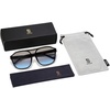 image:imageSOJOS Retro Oversized Aviator Sunglasses Mens Womens 90s Double Bridge Large Sun Glasses UV400 Protection SJ2246 Black Frame Gradient Blue Lens
