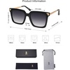 image:imageSOJOS Retro Oversized Square Sunglasses for Women Trendy Vintage Shades Classic Big Sun Glasses UV400 SJ2216ABlackGradient Grey