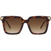 image:imageSOJOS Retro Oversized Square Sunglasses for Women Trendy Vintage Shades Classic Big Sun Glasses UV400 SJ2216ADark TortoiseGradient Brown