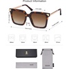 image:imageSOJOS Retro Oversized Square Sunglasses for Women Trendy Vintage Shades Classic Big Sun Glasses UV400 SJ2216ADark TortoiseGradient Brown