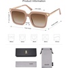 image:imageSOJOS Retro Oversized Square Sunglasses for Women Trendy Vintage Shades Classic Big Sun Glasses UV400 SJ2216ALight BrownGradient Brown
