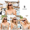 image:imageSOJOS Retro Oversized Square Sunglasses for Women Trendy Vintage Shades Classic Big Sun Glasses UV400 SJ2216ALight BrownGradient Brown