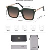 image:imageSOJOS Retro Oversized Square Sunglasses for Women Trendy Vintage Shades Classic Big Sun Glasses UV400 SJ2216AOliveGradient Green to Pink