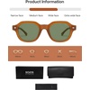 image:imageSOJOS Retro Polygon Round Polarized Sunglasses for Men WomenVintage Italian Acetate Frame Hand Made Style SJ2667Brown
