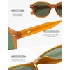 image:imageSOJOS Retro Polygon Round Polarized Sunglasses for Men WomenVintage Italian Acetate Frame Hand Made Style SJ2667Brown