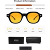 image:imageSOJOS Retro Polygon Round Polarized Sunglasses for Men WomenVintage Italian Acetate Frame Hand Made Style SJ2667Orange