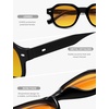 image:imageSOJOS Retro Polygon Round Polarized Sunglasses for Men WomenVintage Italian Acetate Frame Hand Made Style SJ2667Orange