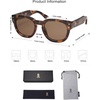 image:imageSOJOS Retro Round Polarized Sunglasses for Men Women Vintage Classic Thick Womens Square UV400 Shades SJ2321 Tortoise Coffee