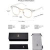 image:imageSOJOS Retro Semi Rimless Polarized Sunglasses Horn Rimmed UV400 Glasses SJ5018 Yellow Tortoise FrameGreen LensClear FrameGold Rim