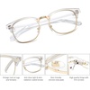 image:imageSOJOS Retro Semi Rimless Polarized Sunglasses Horn Rimmed UV400 Glasses SJ5018 Yellow Tortoise FrameGreen LensClear FrameGold Rim