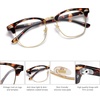 image:imageSOJOS Retro Semi Rimless Polarized Sunglasses Horn Rimmed UV400 Glasses SJ5018 Yellow Tortoise FrameGreen LensDark Tortoise FrameGold Rim
