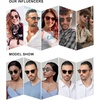 image:imageSOJOS Retro Semi Rimless Polarized Sunglasses Horn Rimmed UV400 Glasses SJ5018 Yellow Tortoise FrameGreen LensTortoise FrameBrown Lens