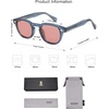 image:imageSOJOS Retro Small Round Sunglasses for Men Women Trendy Circle Style UV400 Lenses Unisex Sun Glasses SJ2251Navy BlueLight Red
